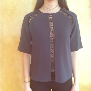 NWT Grey/Black 'Mirabel' Wilfred/Aritzia Top